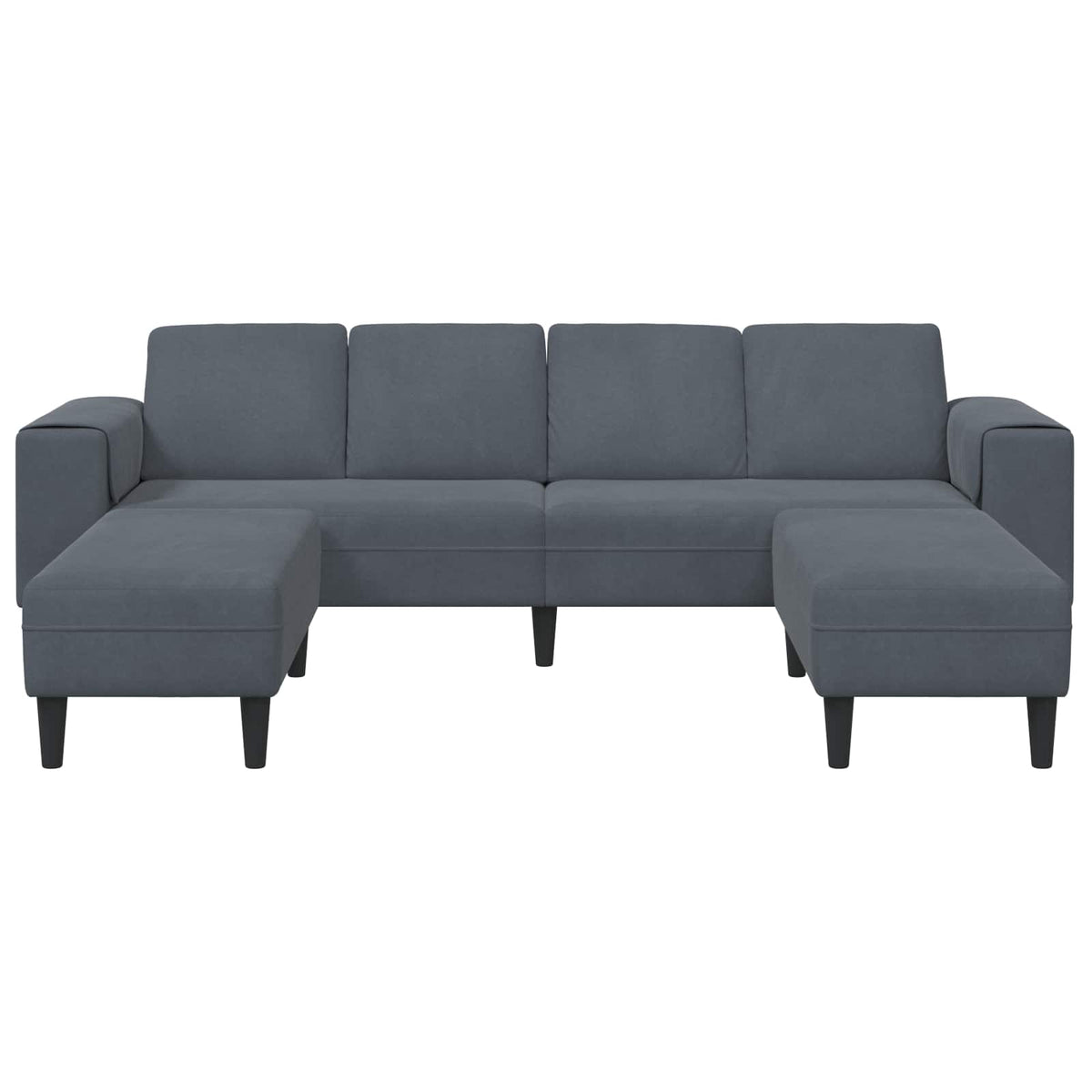Kauč za dnevni boravak 3 pcs Tamno siva 250 x 188 x 76 cm