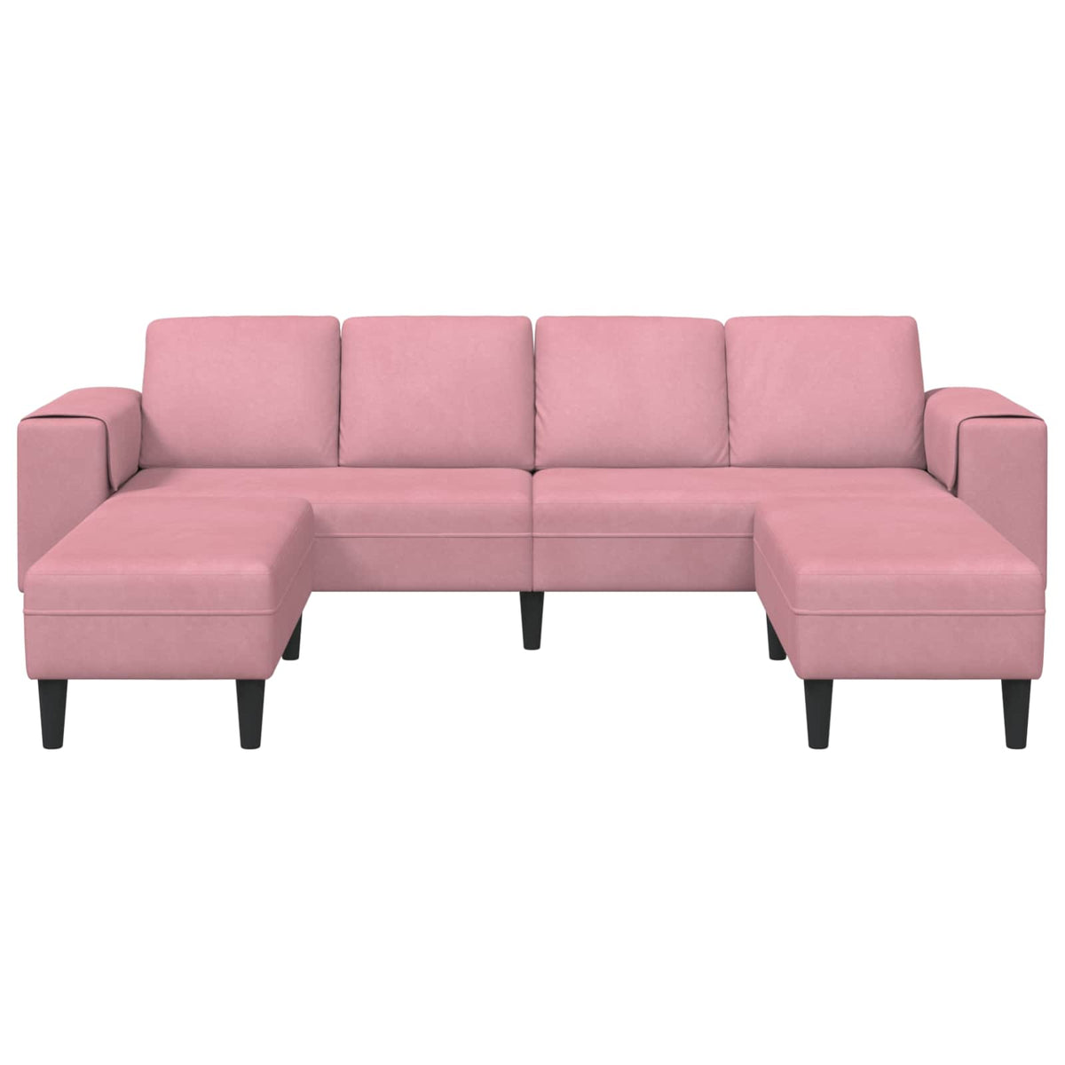 Kauč za dnevni boravak 3 pcs Ružičasta 250 x 188 x 76 cm