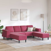 Kauč za dnevni boravak 3 pcs Vinska crvena 250 x 188 x 76 cm