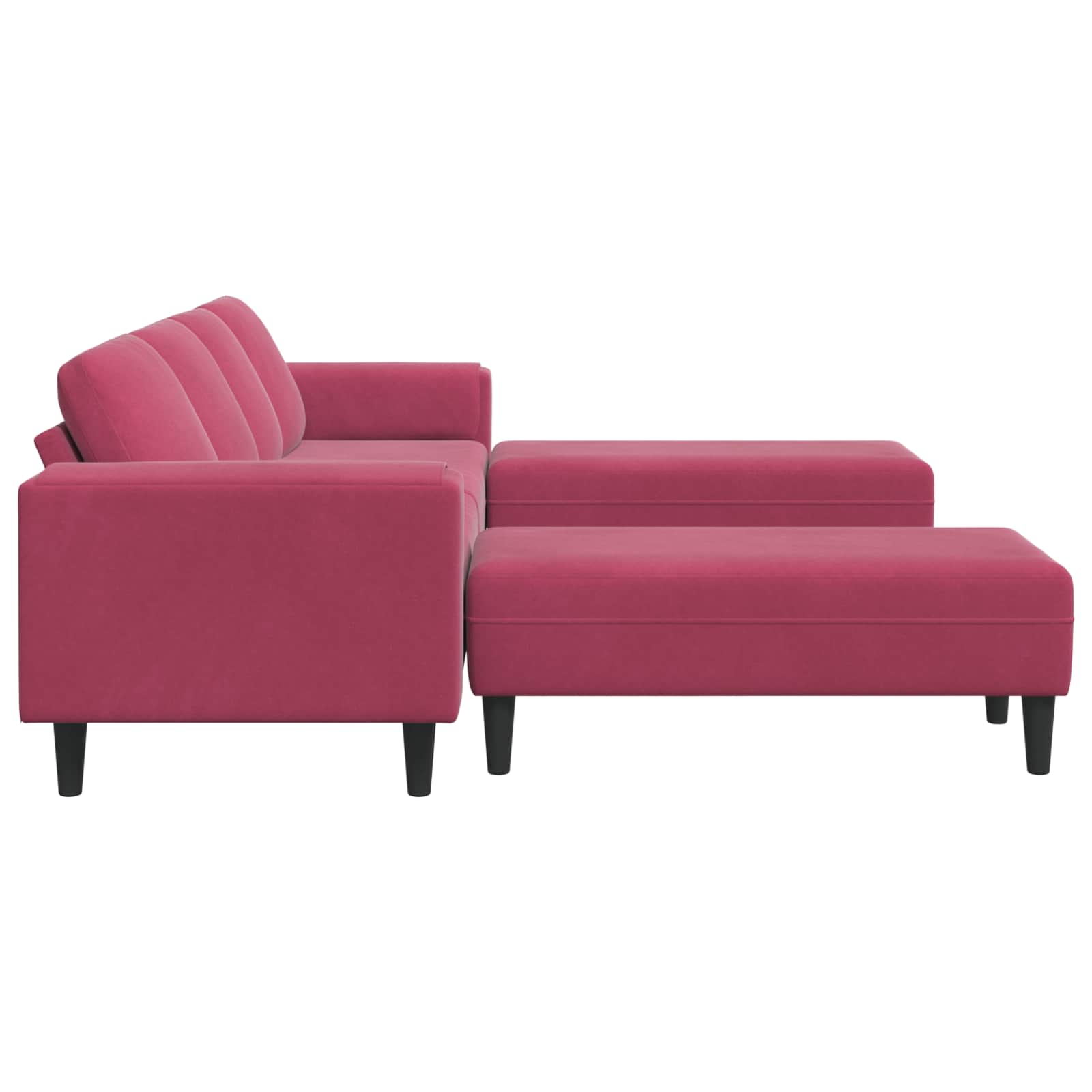 Kauč za dnevni boravak 3 pcs Vinska crvena 250 x 188 x 76 cm