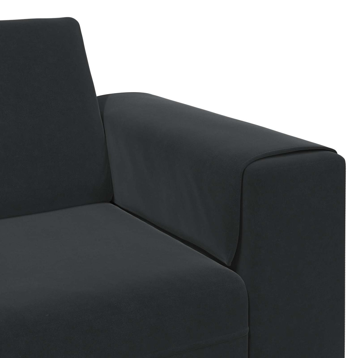 Kauč za dnevni boravak 3 pcs Crna 250 x 188 x 76 cm