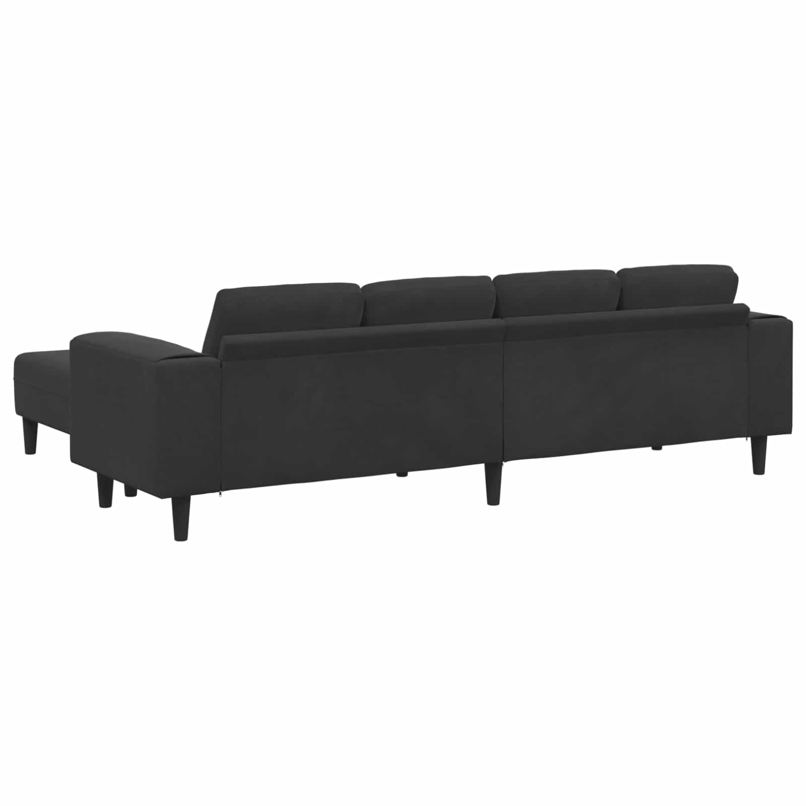 Kauč za dnevni boravak 3 pcs Crna 250 x 188 x 76 cm