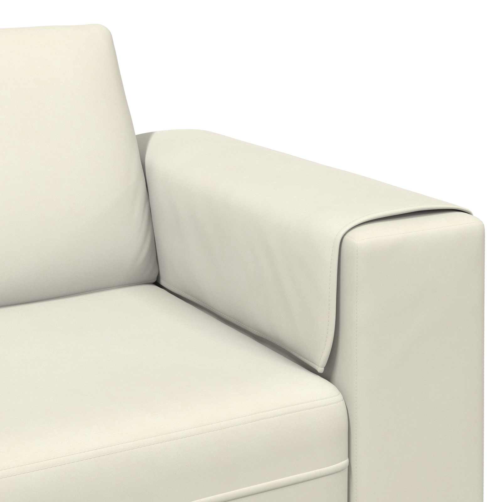 Kauč za dnevni boravak 3 pcs Krema 250 x 188 x 76 cm