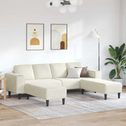 Kauč za dnevni boravak 3 pcs Krema 250 x 188 x 76 cm
