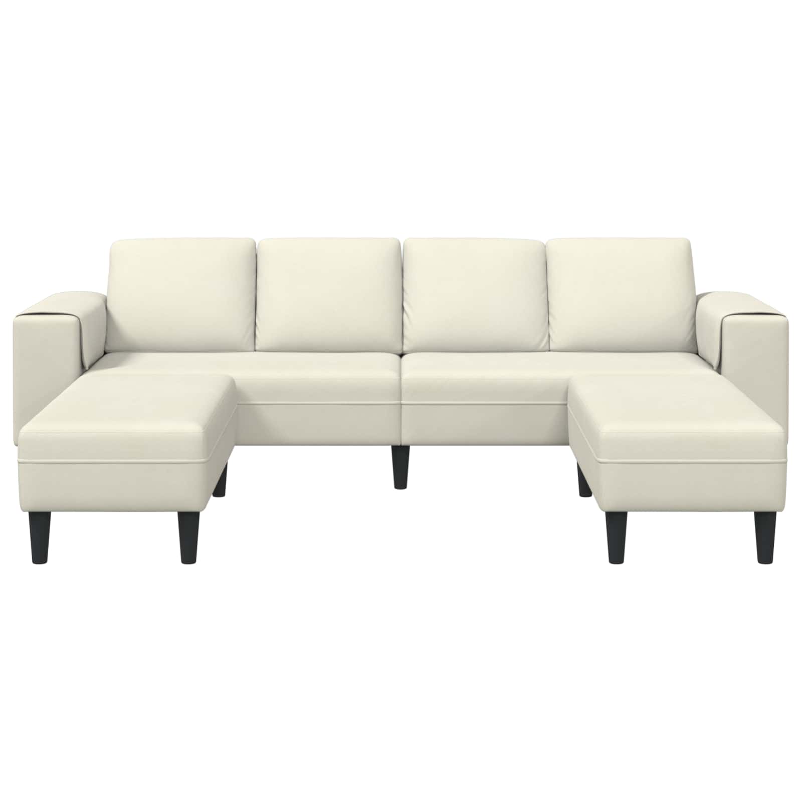 Kauč za dnevni boravak 3 pcs Krema 250 x 188 x 76 cm
