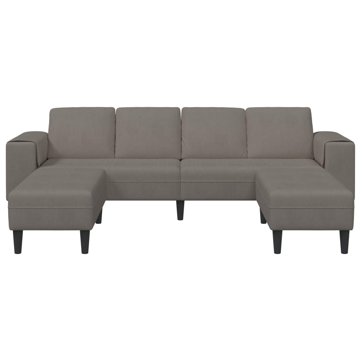 Sofa Svijetlo siva 250 x 188 x 76 cm Kordura tekstil