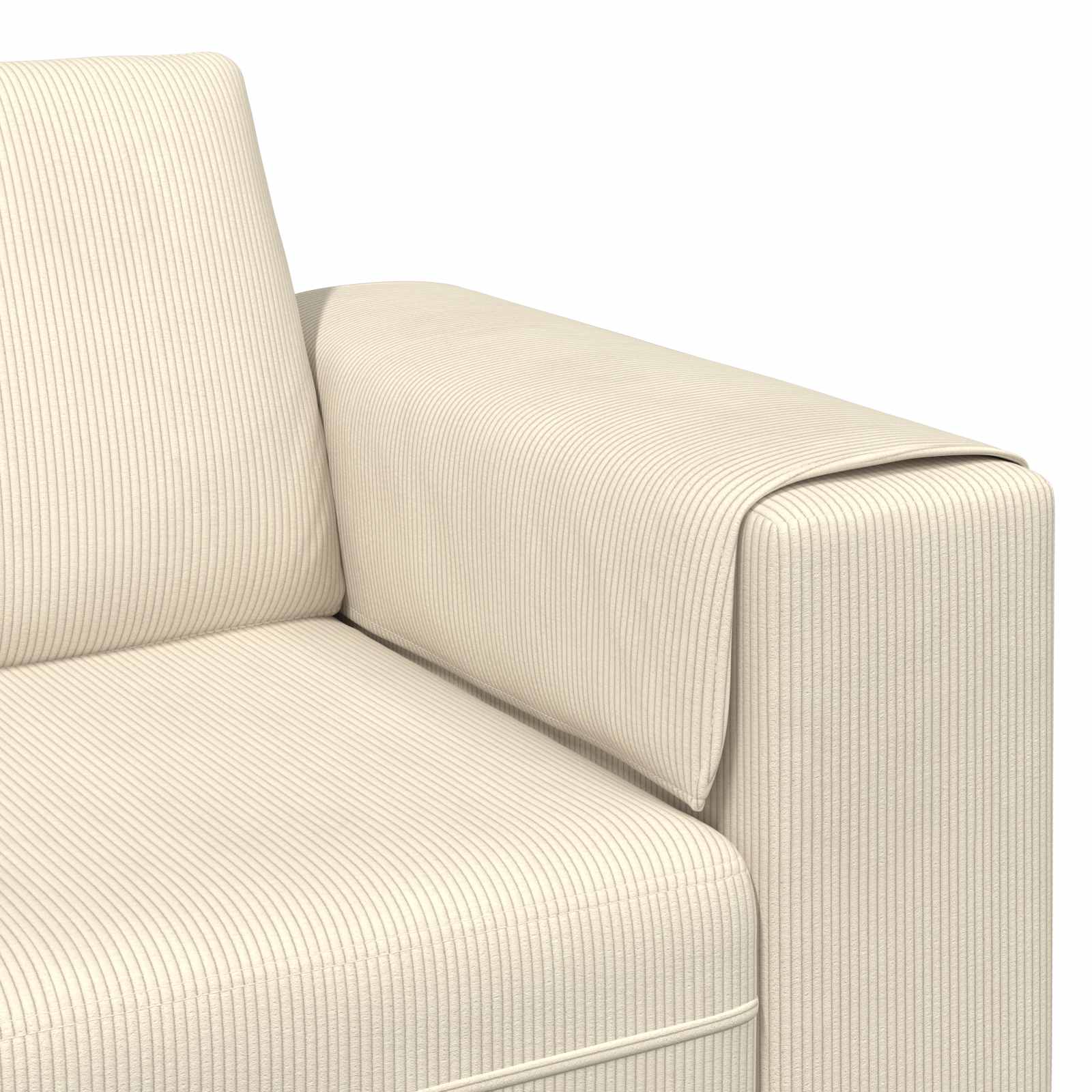 Sofa Krema 250 x 188 x 76 cm Kordura tekstil