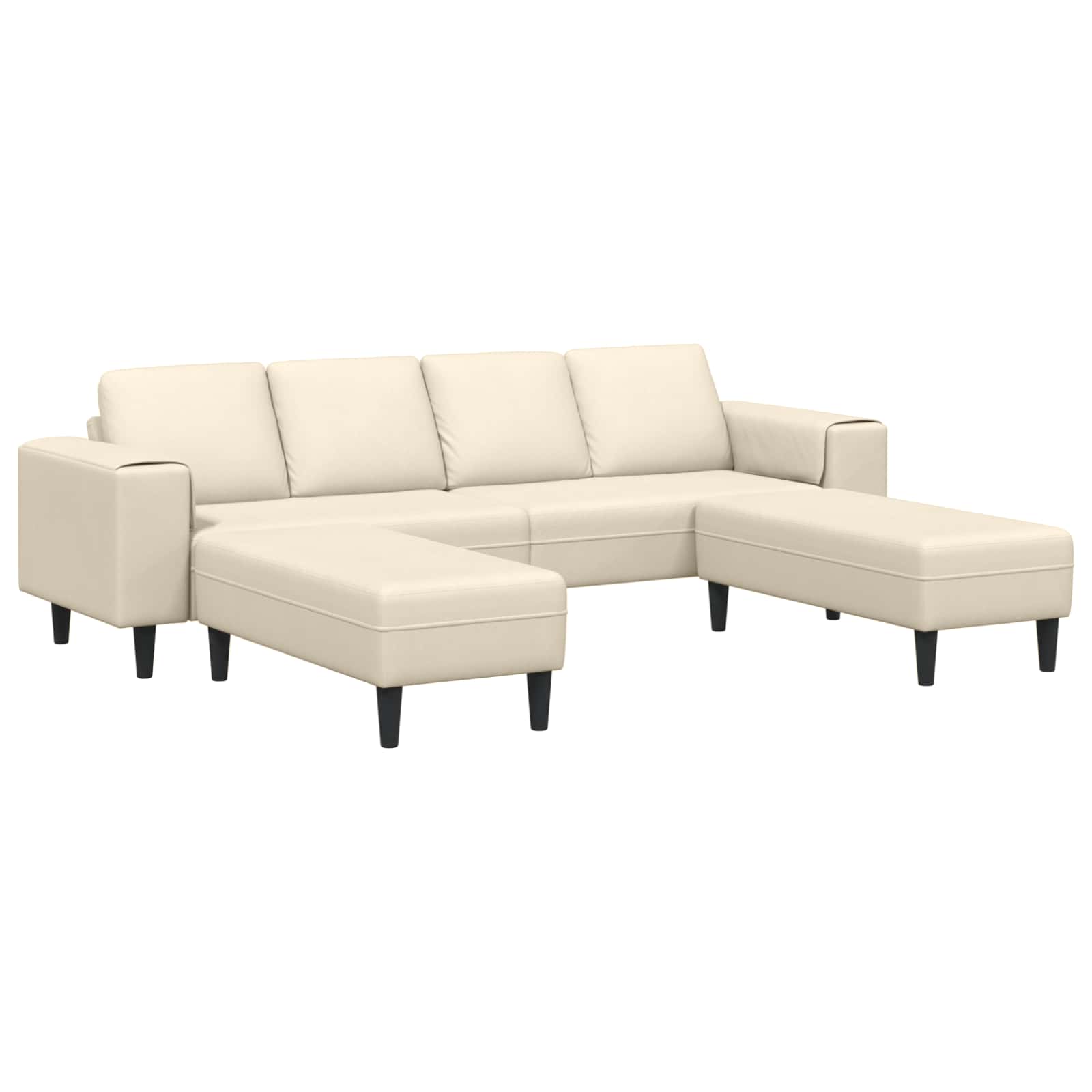 Sofa Krema 250 x 188 x 76 cm Kordura tekstil