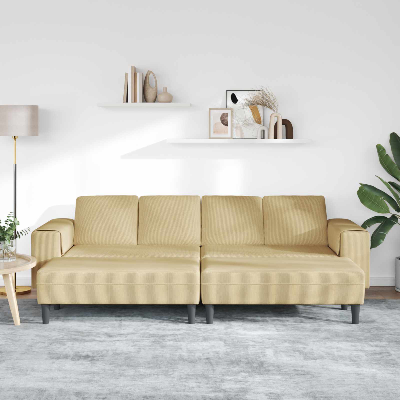 Sofa Siva zelena 250 x 188 x 76 cm Kordura tekstil