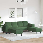 Sofa Tamnozelena 250 x 188 x 76 cm Kordura tekstil