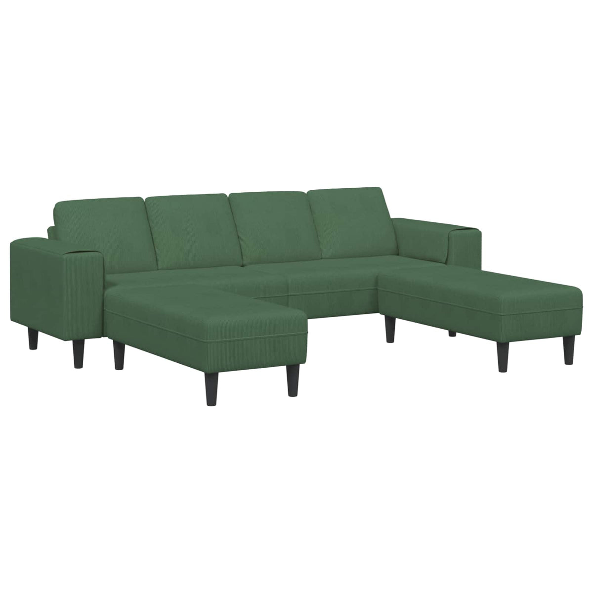 Sofa Tamnozelena 250 x 188 x 76 cm Kordura tekstil