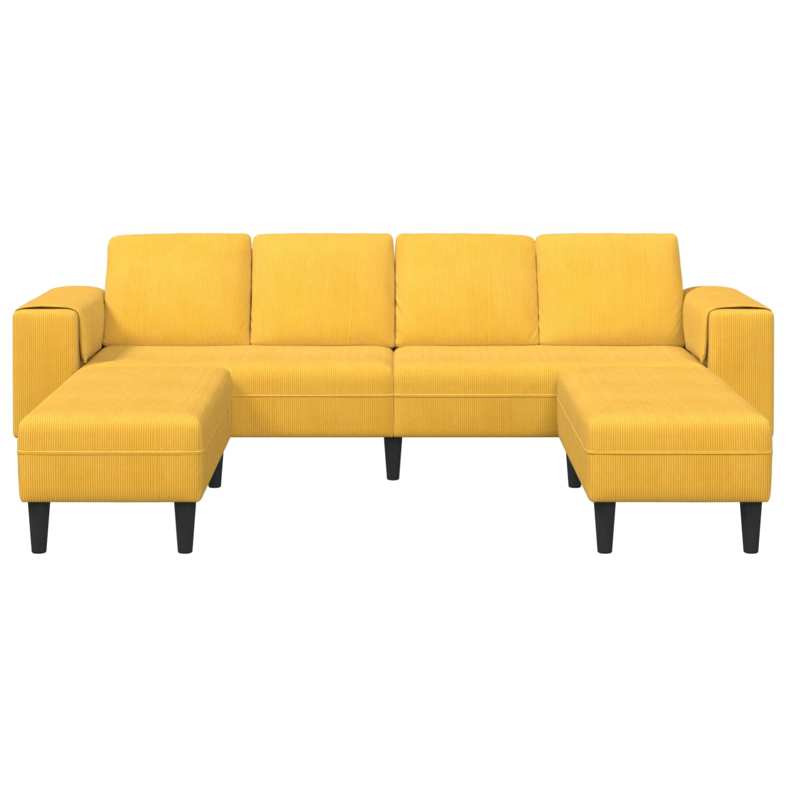 Sofa Svijetlo žuta 250 x 188 x 76 cm Kordura tekstil