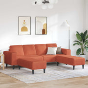 Sofa Crvena narančasta 250 x 188 x 76 cm Kordura tekstil