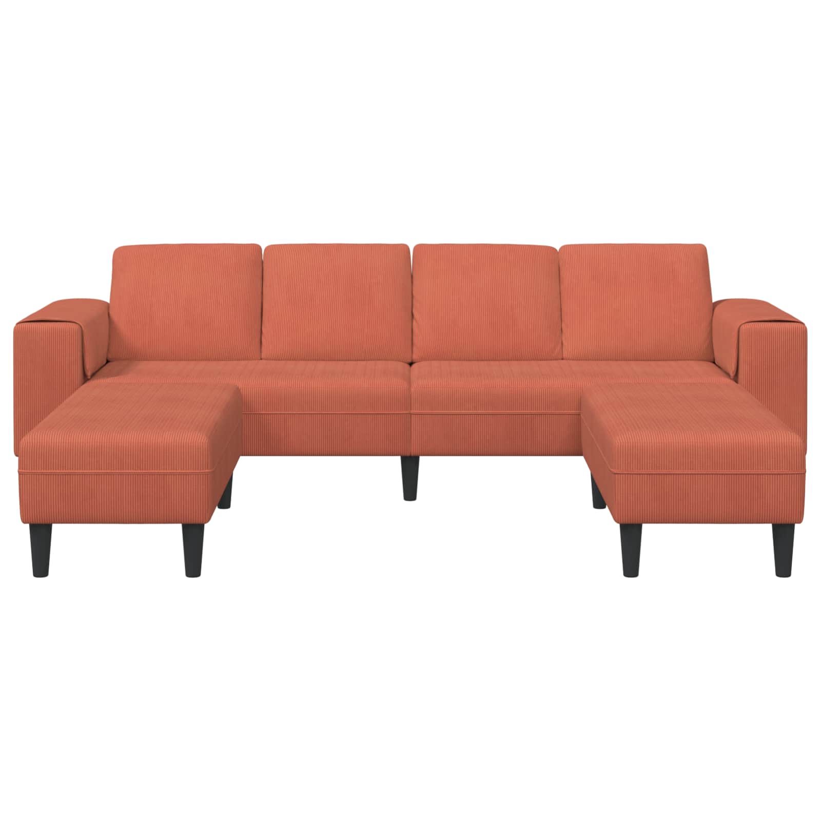 Sofa Crvena narančasta 250 x 188 x 76 cm Kordura tekstil