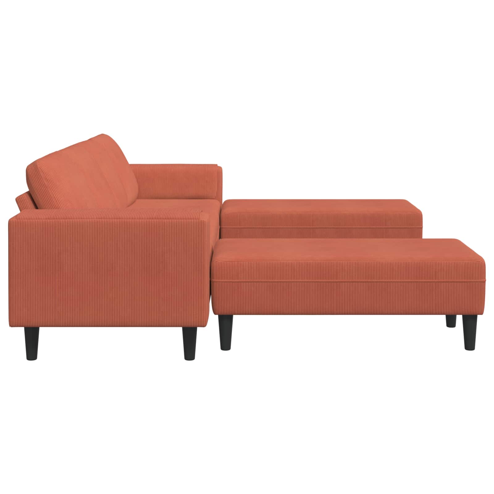Sofa Crvena narančasta 250 x 188 x 76 cm Kordura tekstil