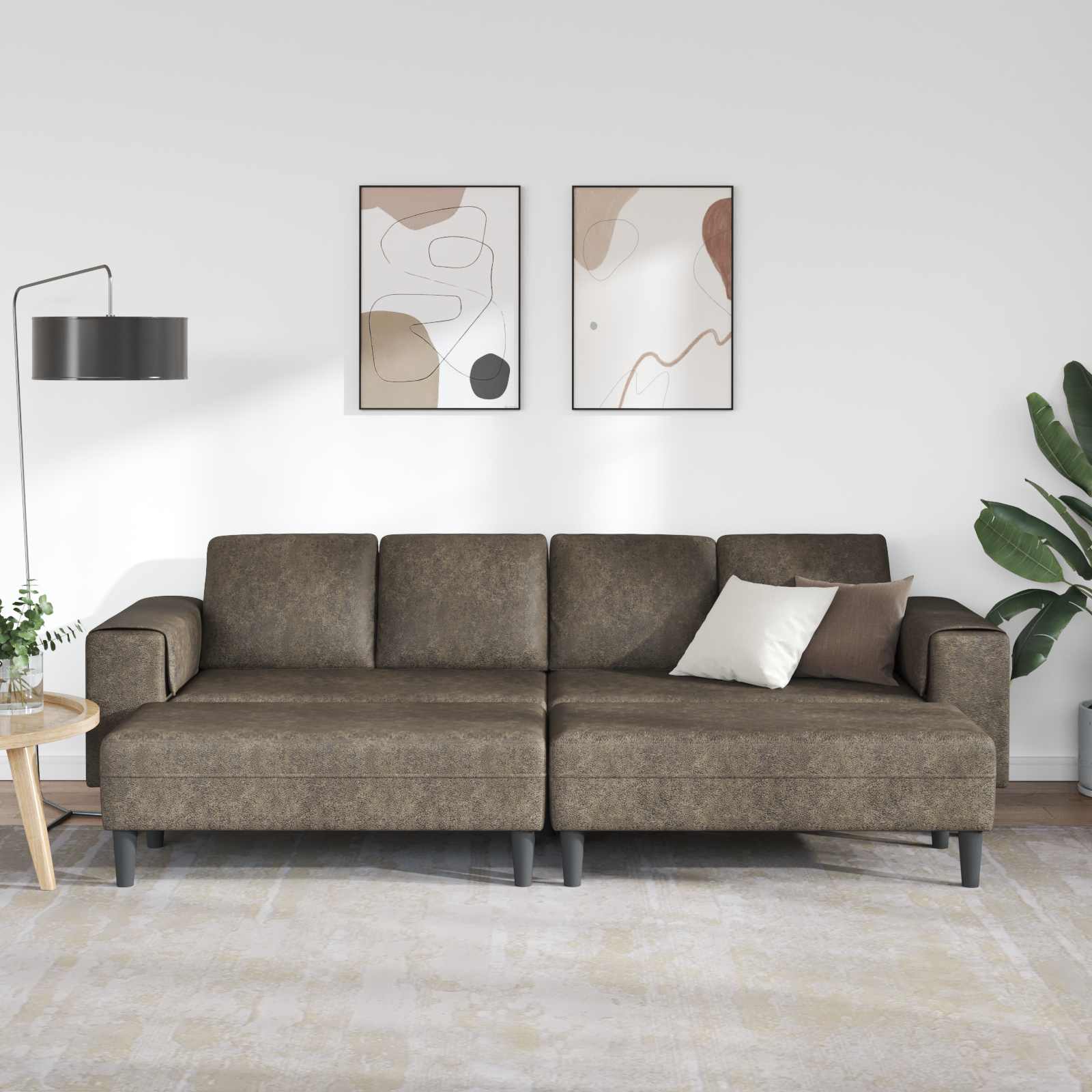 Kauč za dnevni boravak 3 pcs Tamno siva