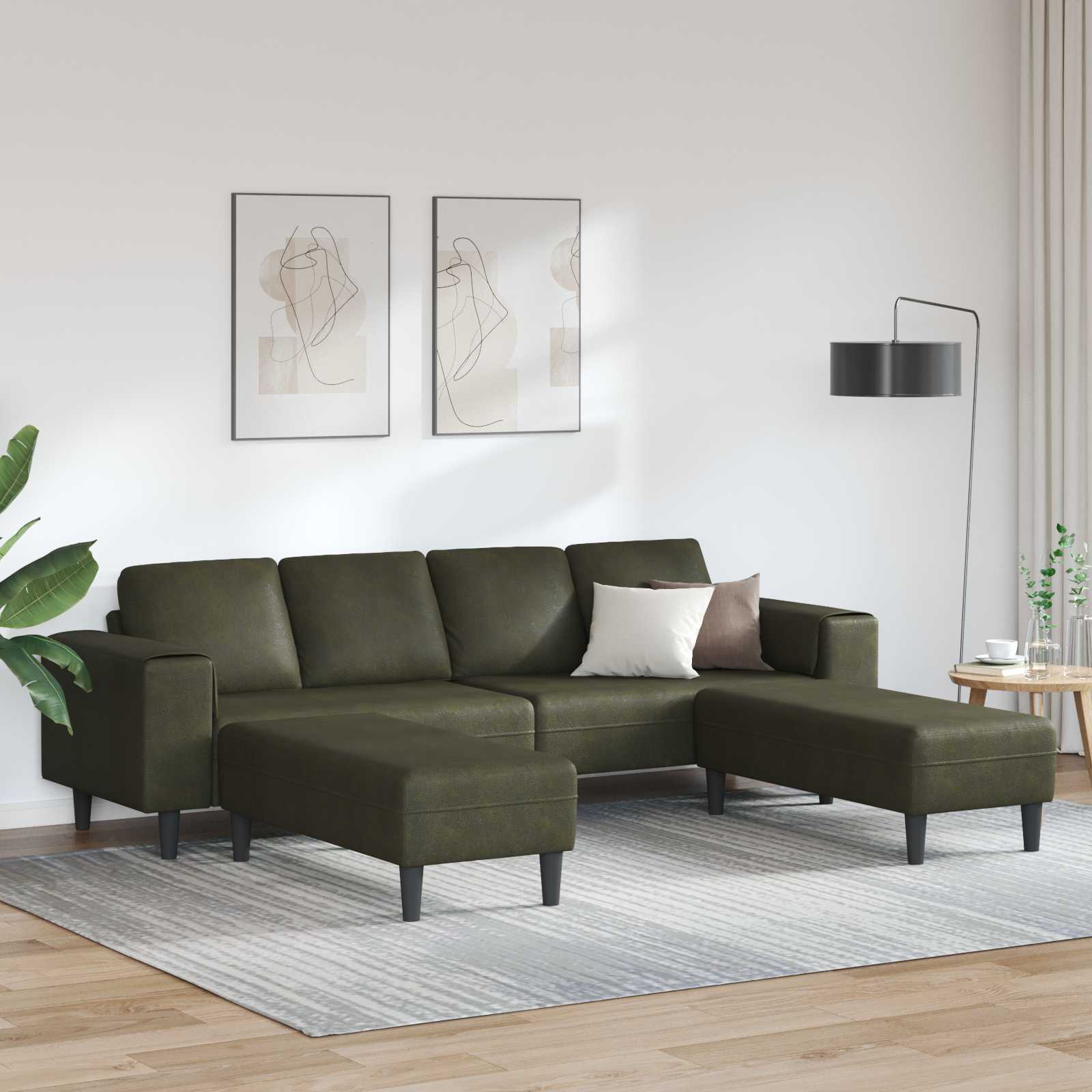 Kauč za dnevni boravak 3 pcs Maslinasto zelena