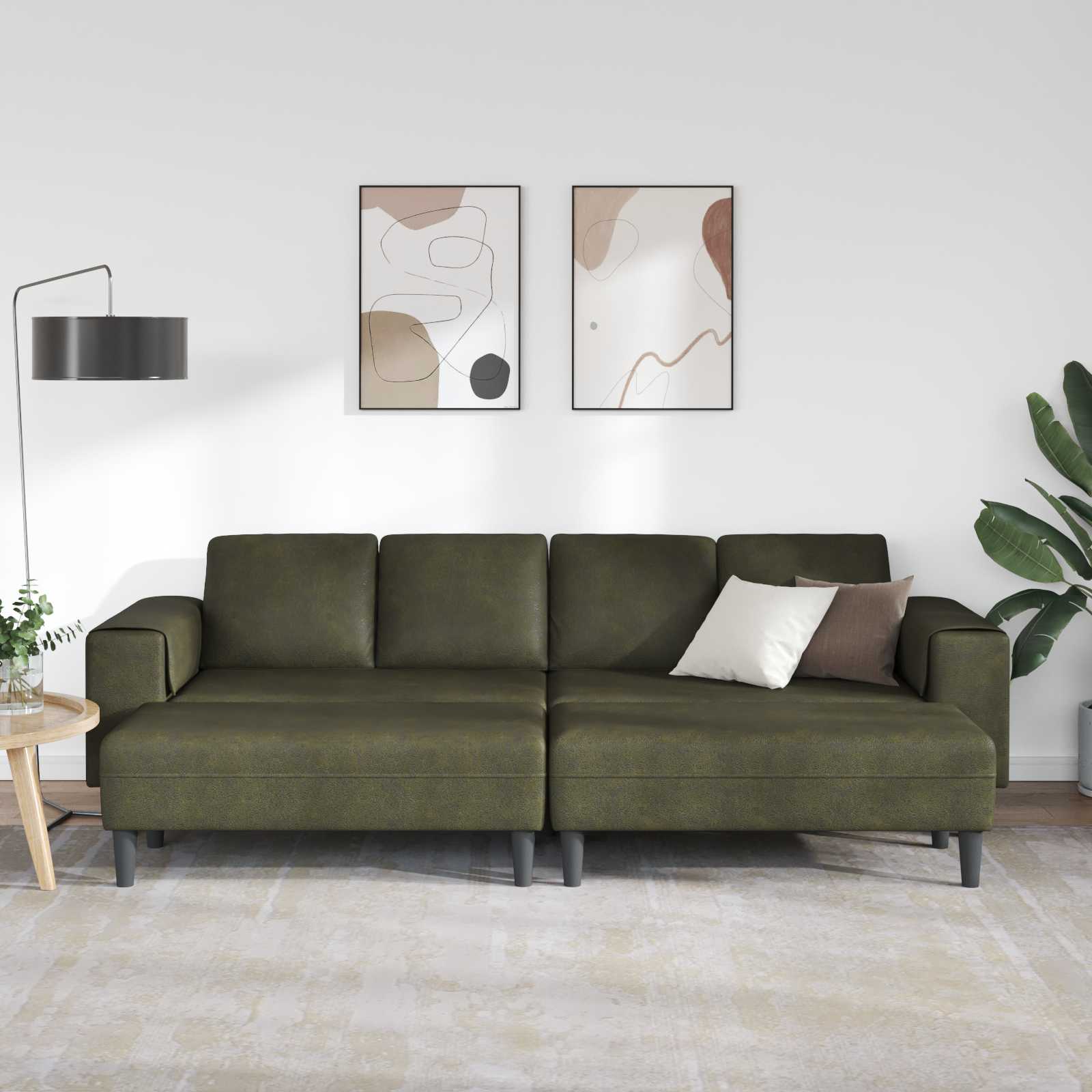 Kauč za dnevni boravak 3 pcs Maslinasto zelena