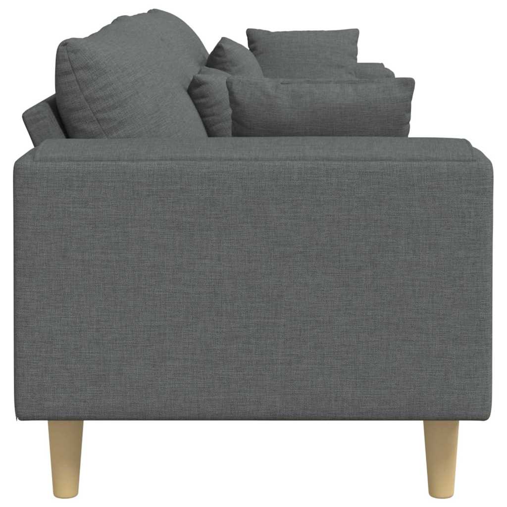 Sofa s jastukom Tamno siva 250 x 77 x 76 cm tkanina