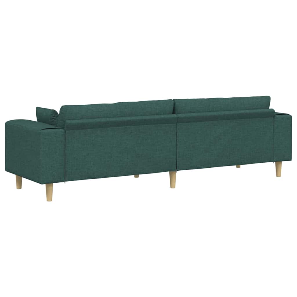 Sofa s jastukom Tamnozelena 250 x 77 x 76 cm tkanina