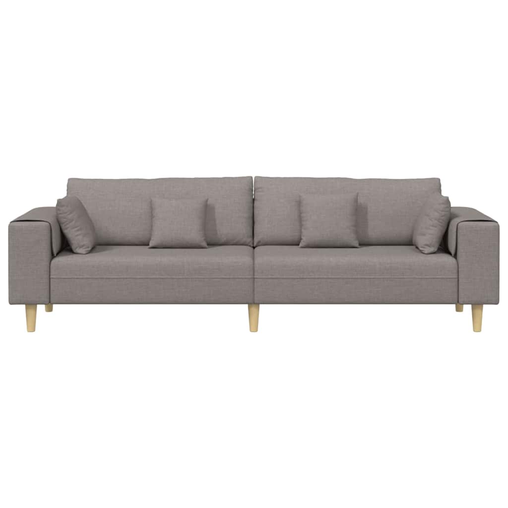 Sofa s jastukom Sivo-smeđa 250 x 77 x 76 cm tkanina