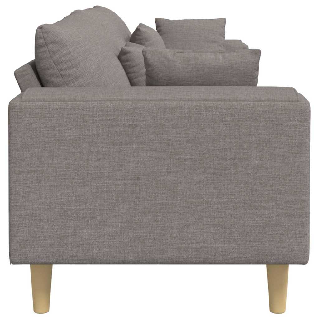 Sofa s jastukom Sivo-smeđa 250 x 77 x 76 cm tkanina