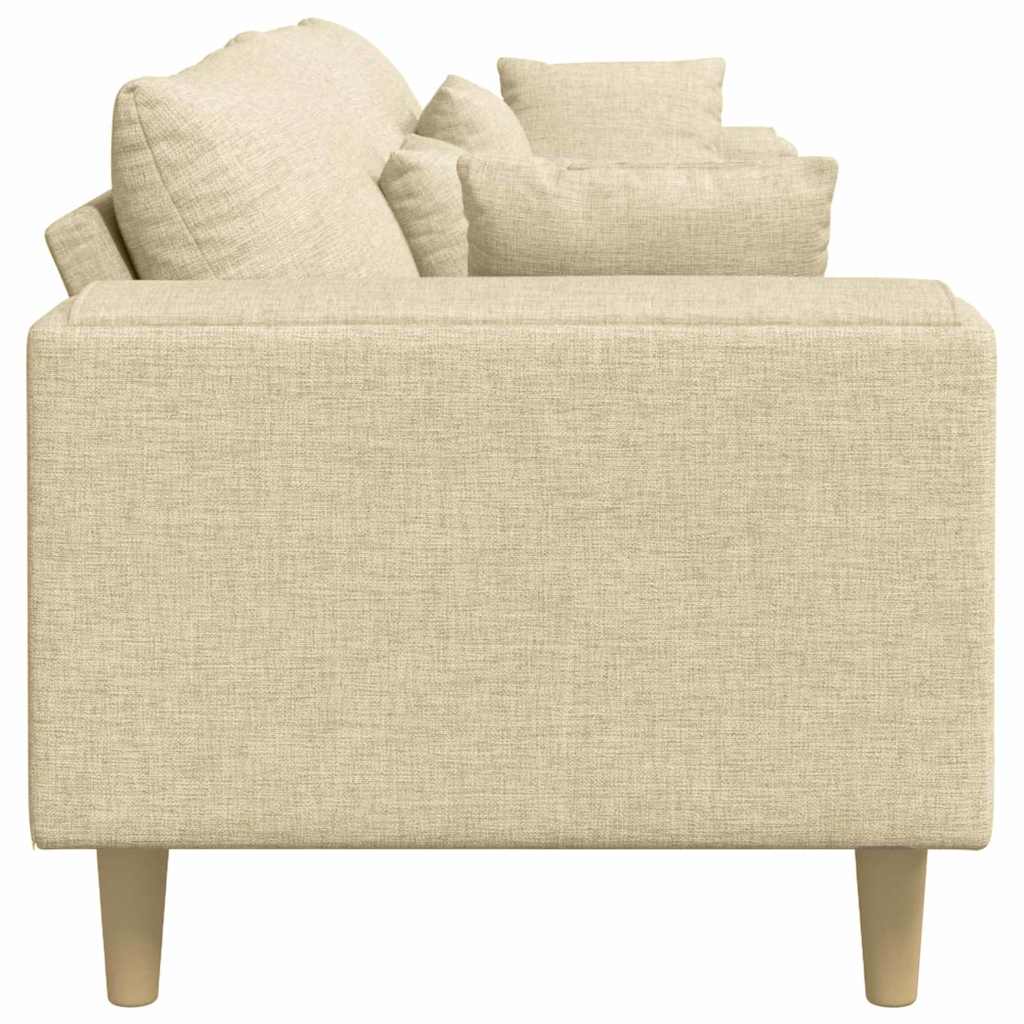 Sofa s jastukom Krema 250 x 77 x 76 cm tkanina