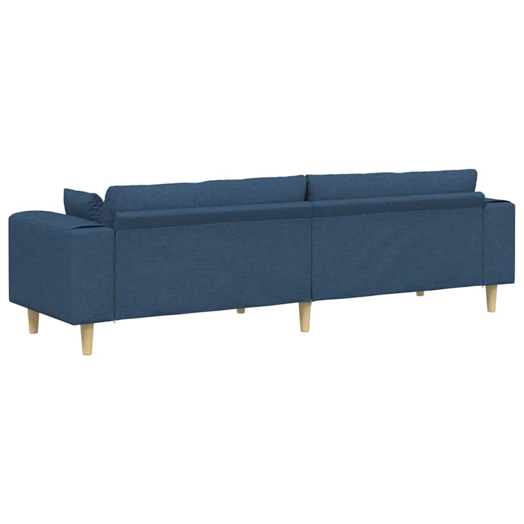 Sofa s jastukom Plava 250 x 77 x 76 cm tkanina