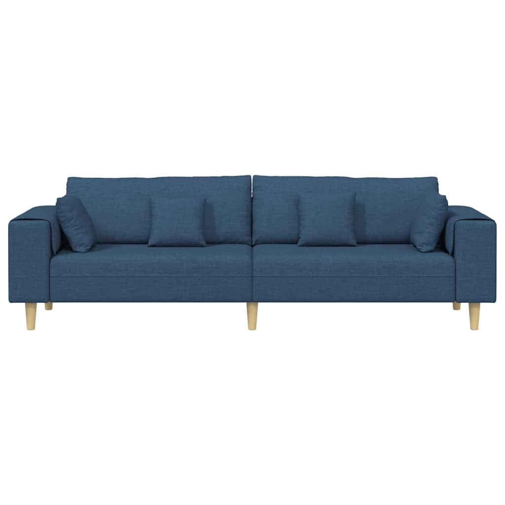 Sofa s jastukom Plava 250 x 77 x 76 cm tkanina