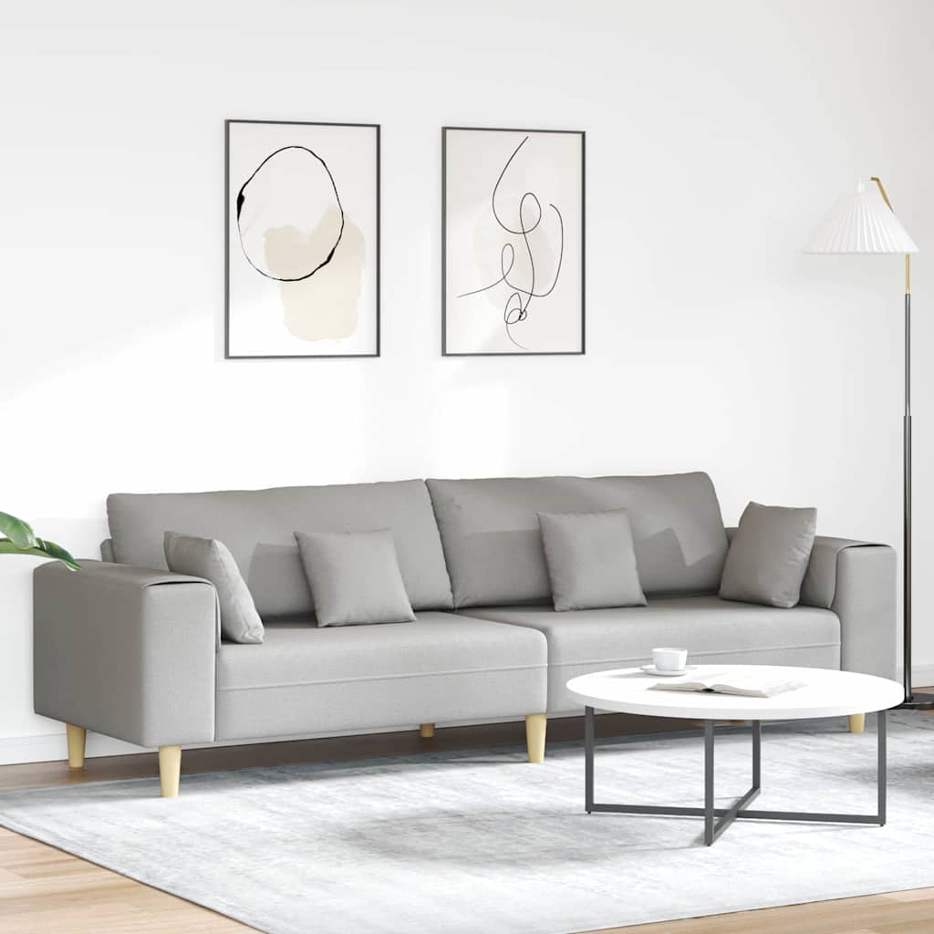 Sofa Oblačnosiva 250 x 77 x 76 cm tkanina