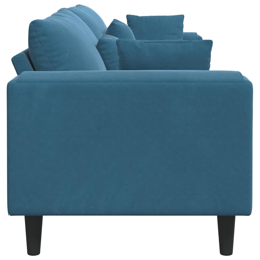 Sofa Plava 250 x 77 x 76 cm Baršun
