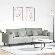 Sofa Svijetlo siva 250 x 77 x 76 cm Baršun