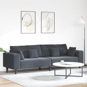 Sofa Tamno siva 250 x 77 x 76 cm Baršun