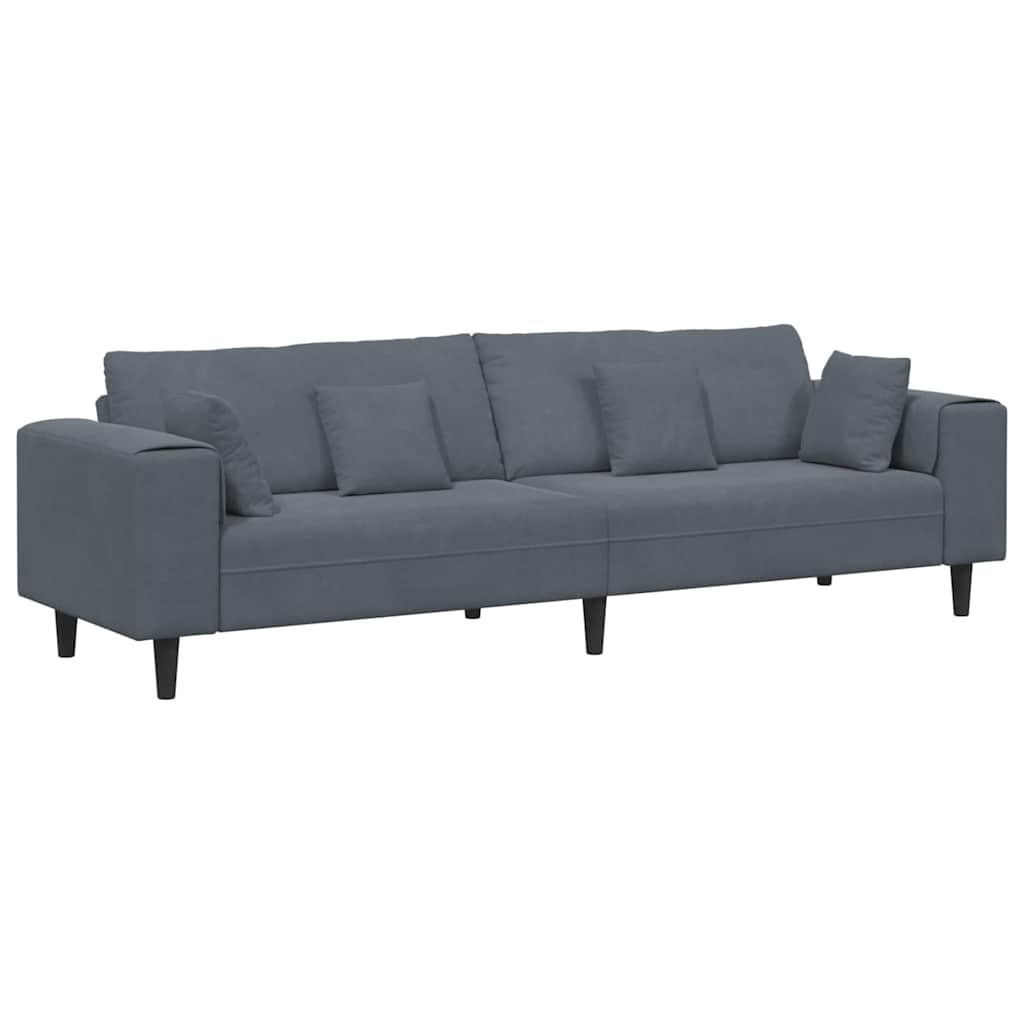 Sofa Tamno siva 250 x 77 x 76 cm Baršun