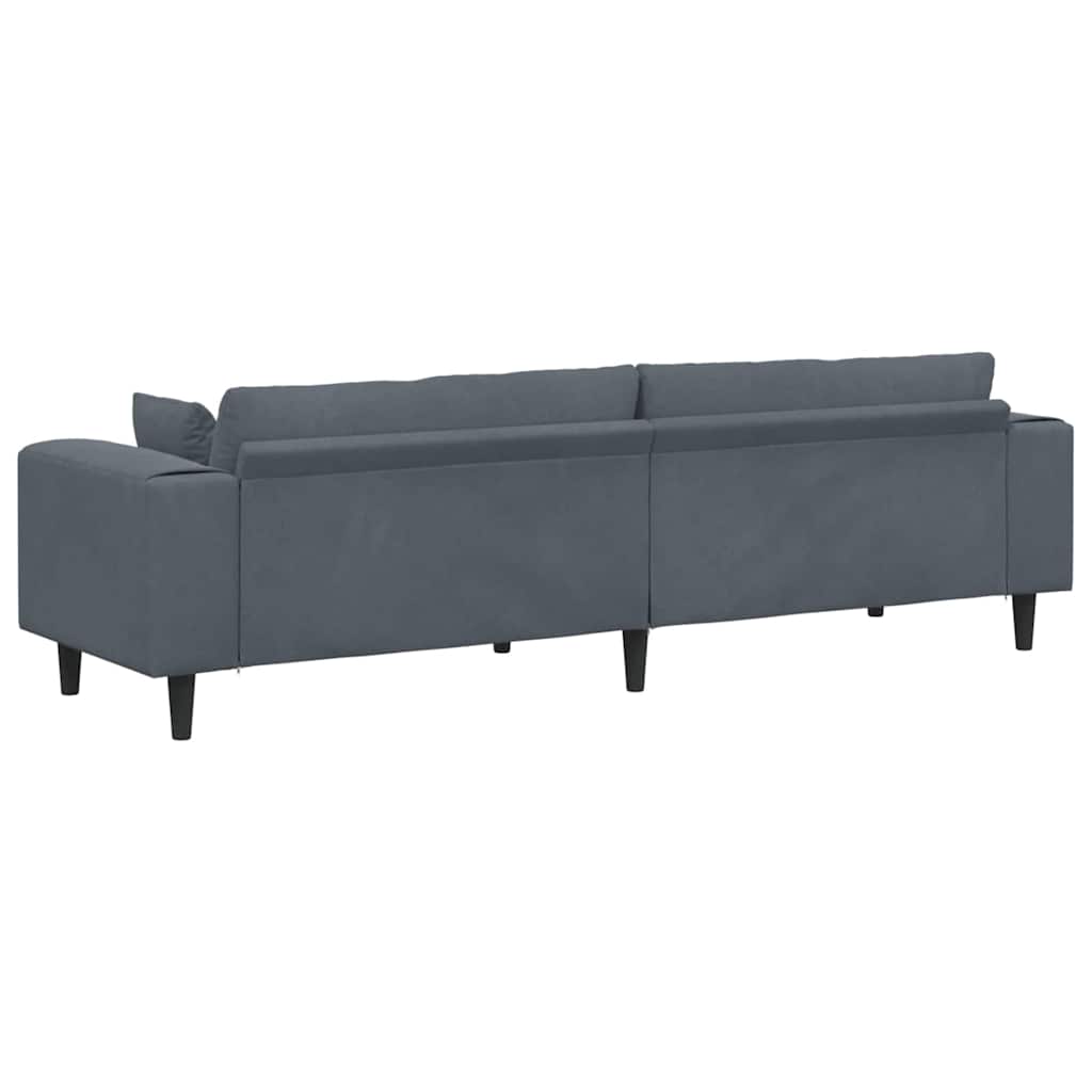 Sofa Tamno siva 250 x 77 x 76 cm Baršun