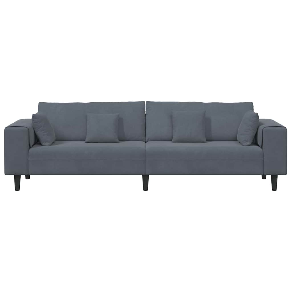 Sofa Tamno siva 250 x 77 x 76 cm Baršun