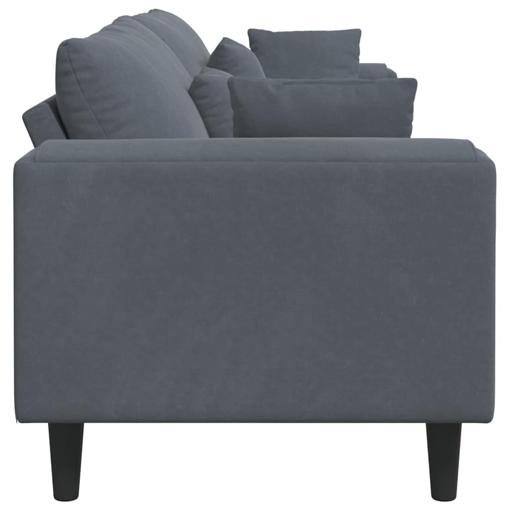 Sofa Tamno siva 250 x 77 x 76 cm Baršun