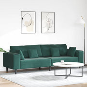 Sofa Tamnozelena 250 x 77 x 76 cm Baršun
