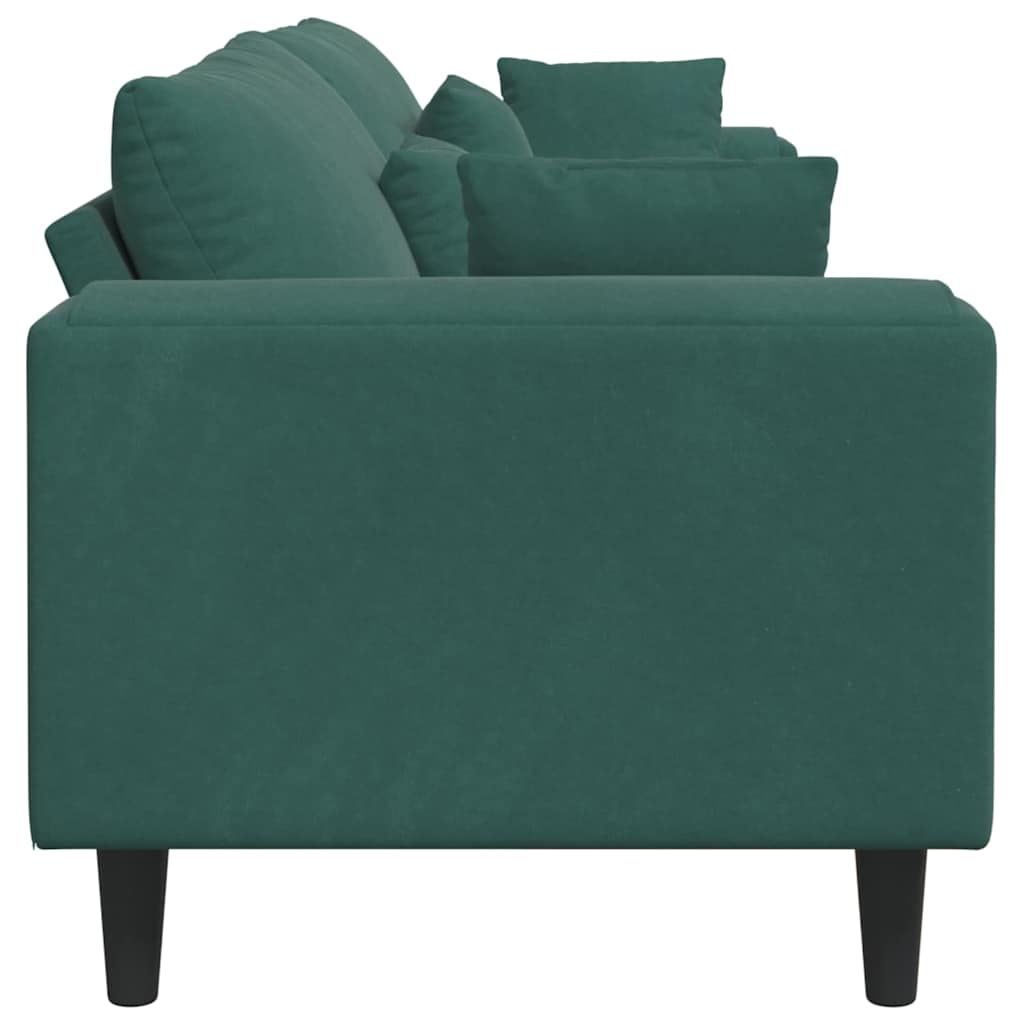 Sofa Tamnozelena 250 x 77 x 76 cm Baršun