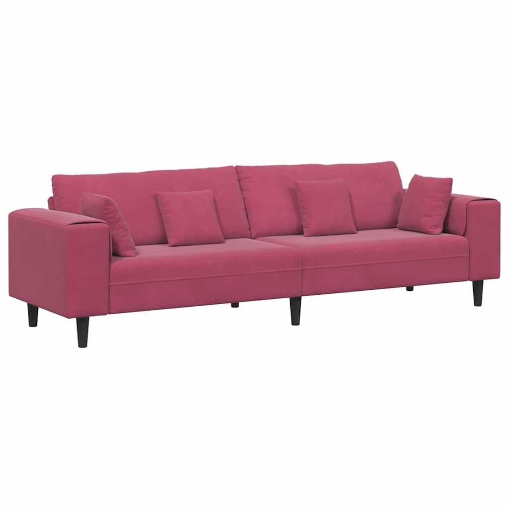 Sofa Vinska crvena 250 x 77 x 76 cm Baršun