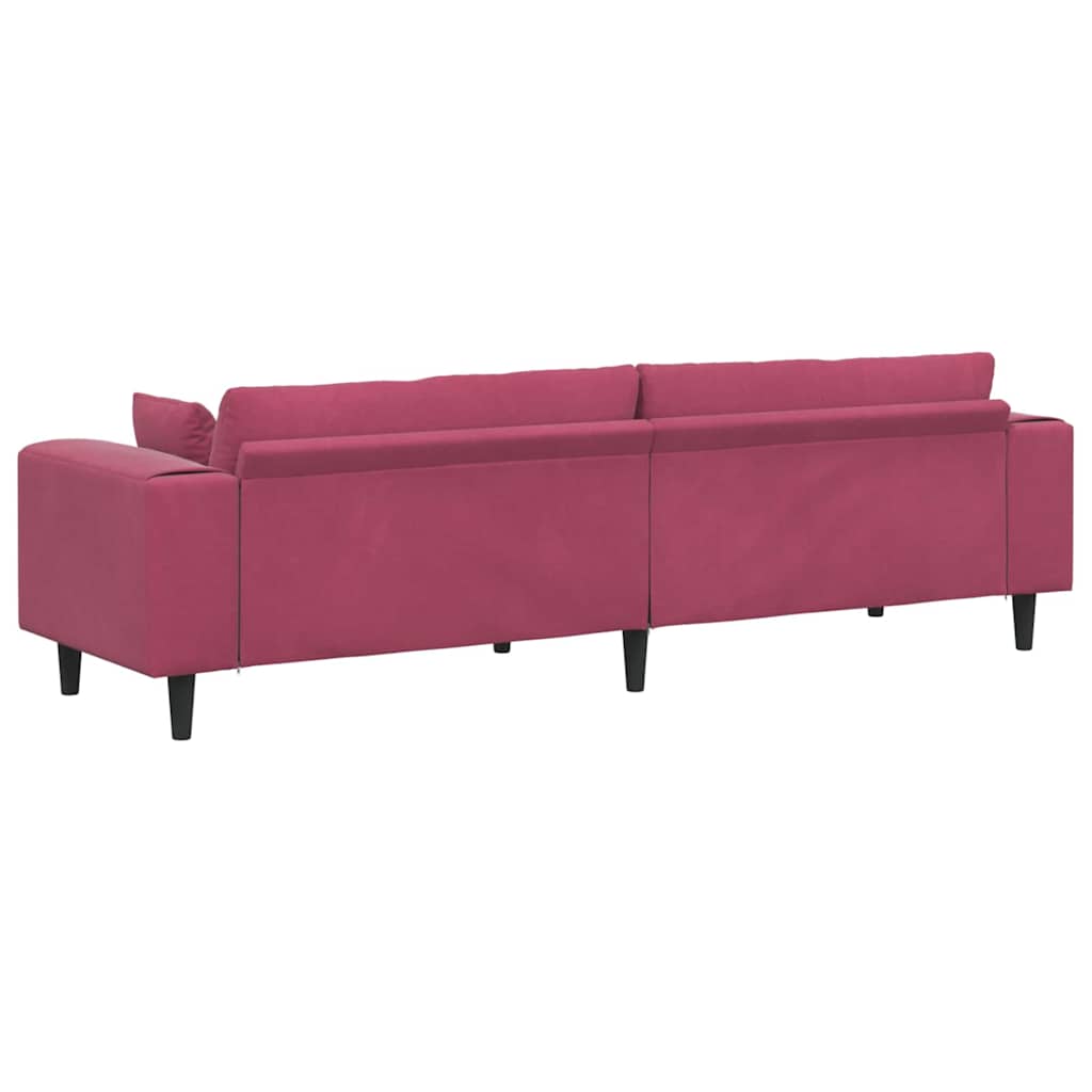 Sofa Vinska crvena 250 x 77 x 76 cm Baršun