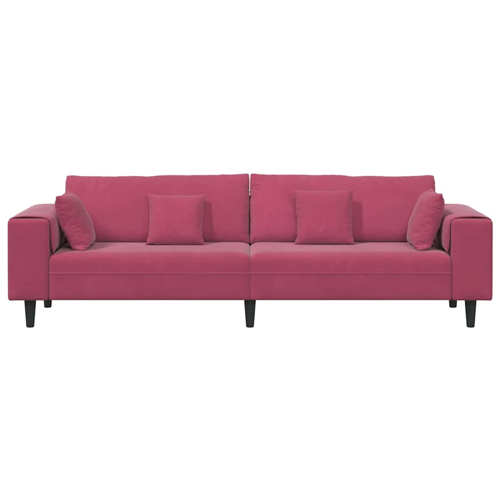 Sofa Vinska crvena 250 x 77 x 76 cm Baršun