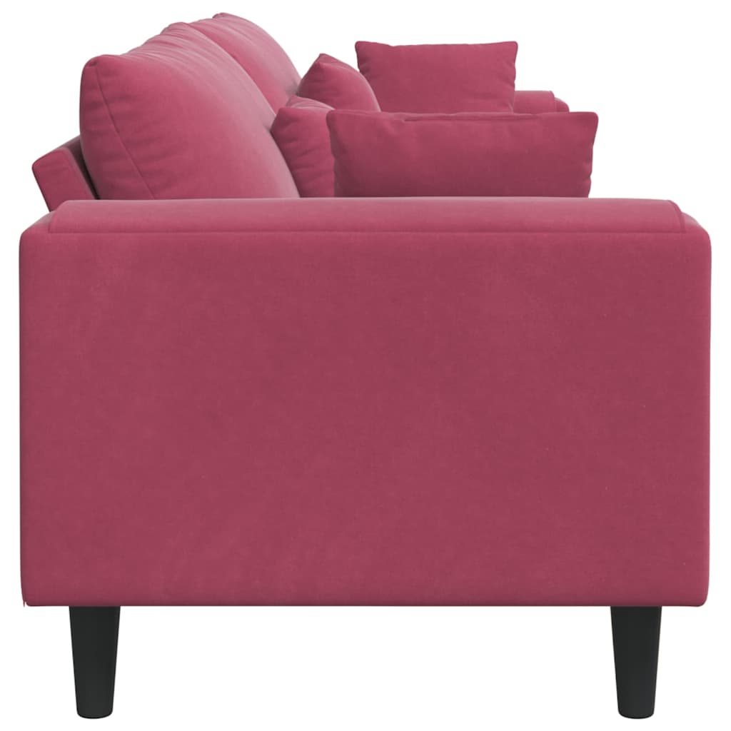 Sofa Vinska crvena 250 x 77 x 76 cm Baršun