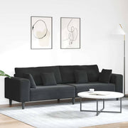 Sofa Crna 250 x 77 x 76 cm Baršun