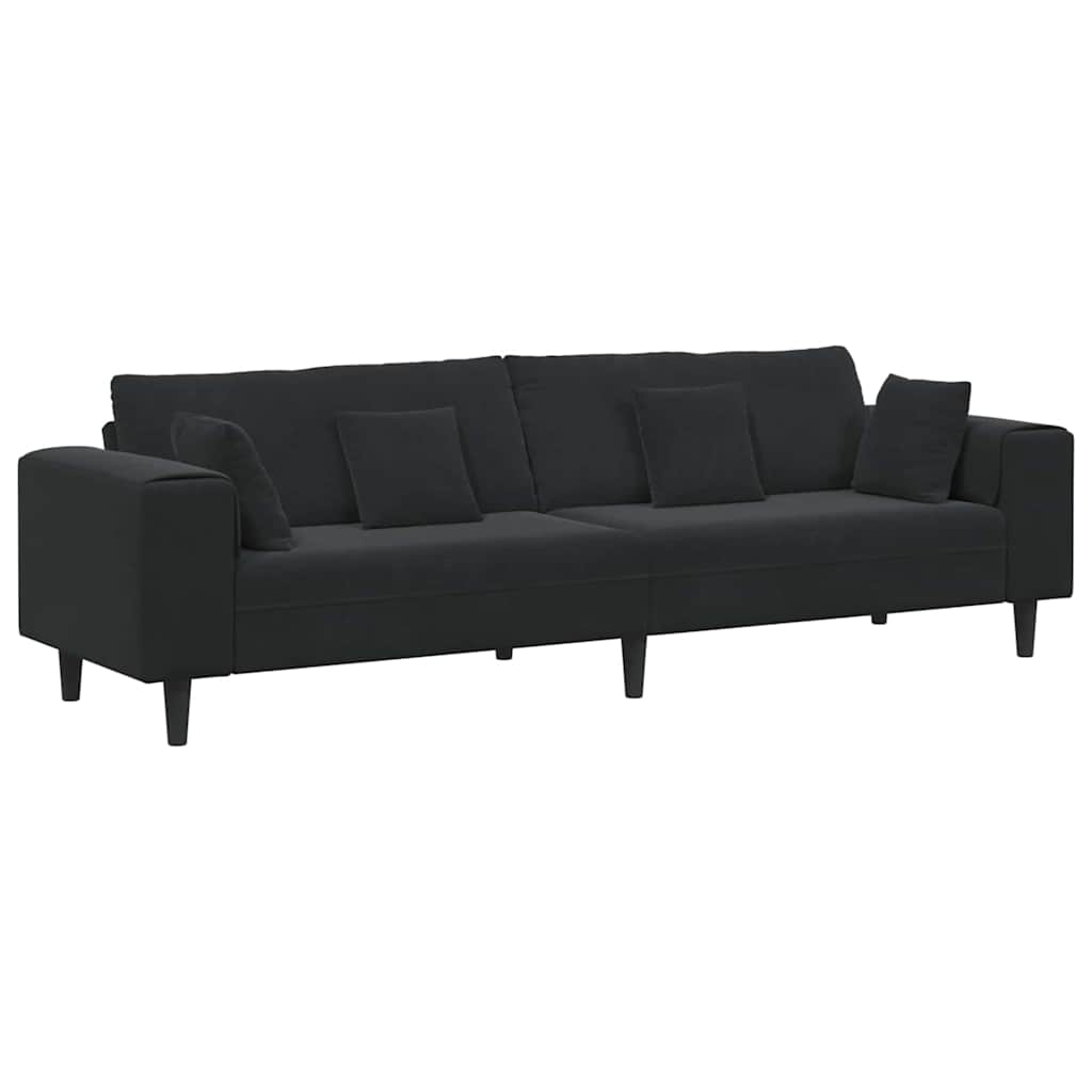 Sofa Crna 250 x 77 x 76 cm Baršun
