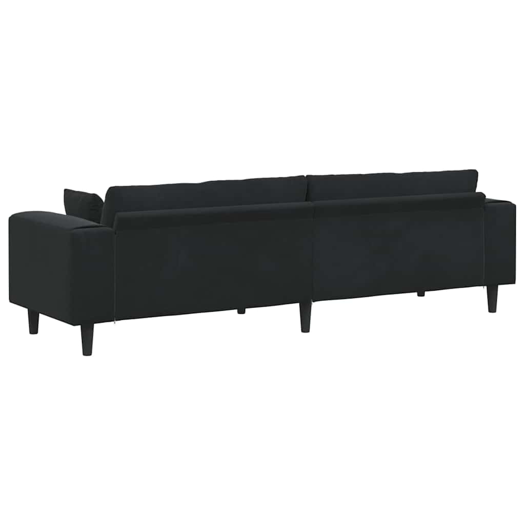 Sofa Crna 250 x 77 x 76 cm Baršun