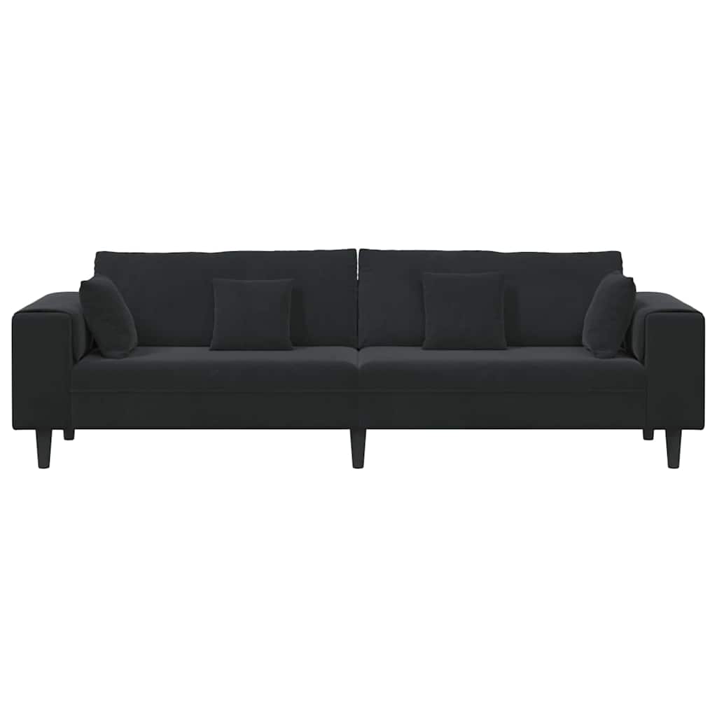 Sofa Crna 250 x 77 x 76 cm Baršun