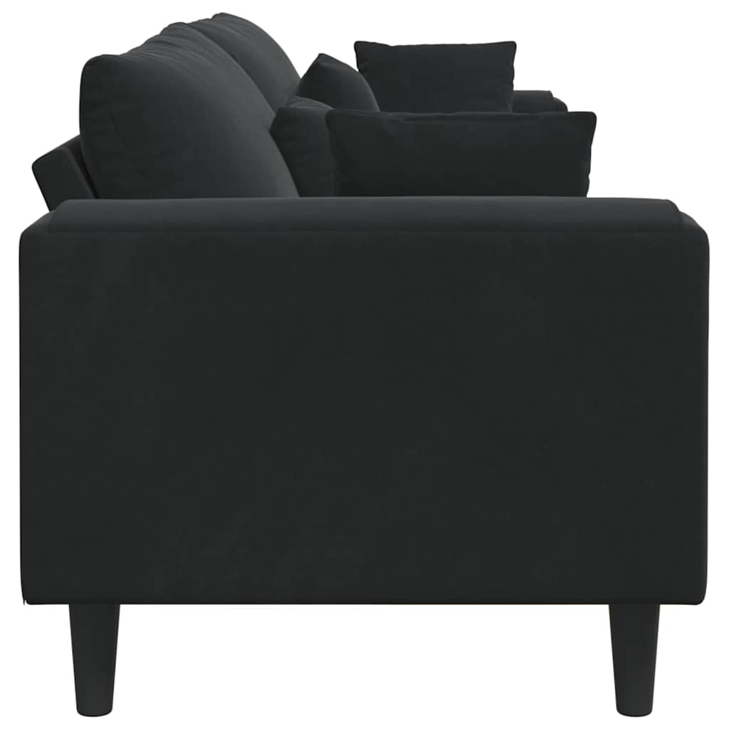 Sofa Crna 250 x 77 x 76 cm Baršun