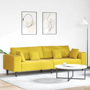 Sofa Žuta 250 x 77 x 76 cm Baršun