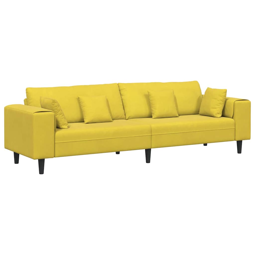 Sofa Žuta 250 x 77 x 76 cm Baršun